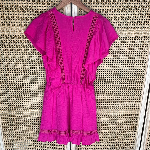 Pink Ruffle Mini Dress - Picture 5 of 7